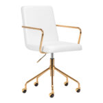 Cosmetic chair QS-OF211G gold white
