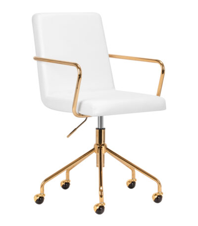 Cosmetic chair QS-OF211G gold white