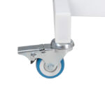 Cosmetic chair hyd. basic 210 white on wheels 2