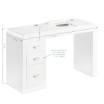 Cosmetic desk 312 white right - Image 4