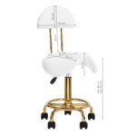 Cosmetic stool 6001-G gold white second category - Image 8