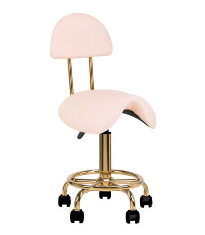 Cosmetic stool 6001-G gold – pink second category