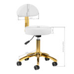 Cosmetic stool AM-304G white 3