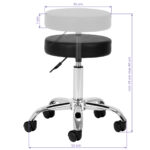 Cosmetic stool AM-310 black v - Image 4