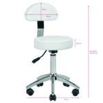 Cosmetic stool am-304 white 2