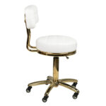 Cosmetic stool gold am-961 white 1