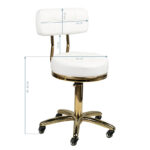 Cosmetic stool gold am-961 white 2