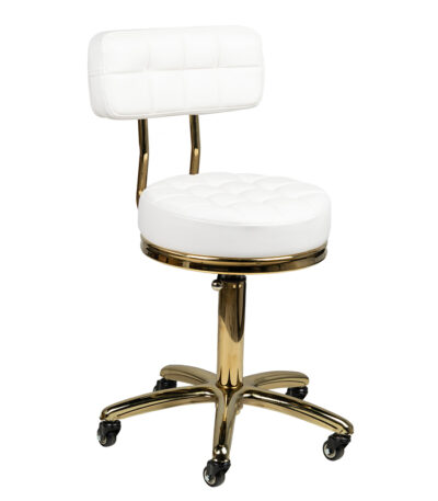 Cosmetic stool gold am-961 white