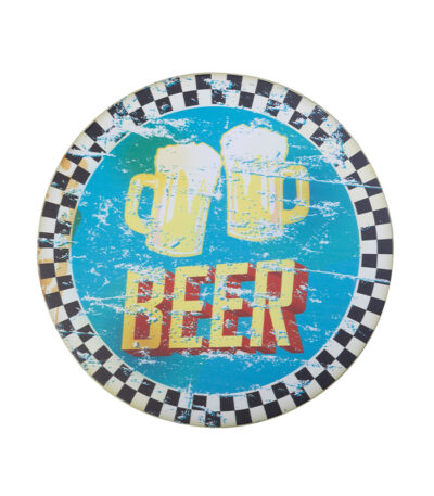 Decorative round beer plaque