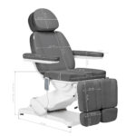 Electric cosmetic chair SILLON CLASSIC 3 motors with pedi cradle gray 10