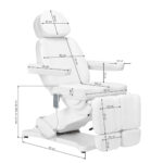 Electric cosmetic chair SILLON CLASSIC 3 motors with pedi cradle white 10