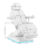 Electric cosmetic chair SILLON Luxury 3 motors white 8