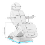 Electric cosmetic chair SILLON Luxury 3 motors white foot control 9