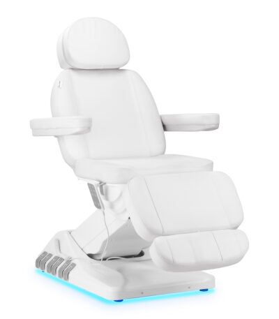 Electric cosmetic chair SILLON Luxury 3 motors white foot control
