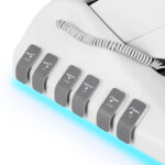 Electric cosmetic chair SILLON Luxury 3 motors white foot control - Image 8