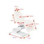 Electric cosmetic chair azzurro 869a rotary 4 engine white - Image 4