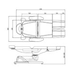 Electric cosmetic chair azzurro 869as pedi 5 motor rotary Gray 6