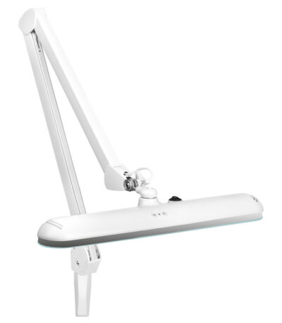 Elegant LED workshop lamp 801 l with a vice reg. white light intensity