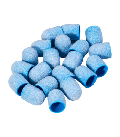 Exo blue med abrasive cap 10mm /80 20pcs Hard Cap