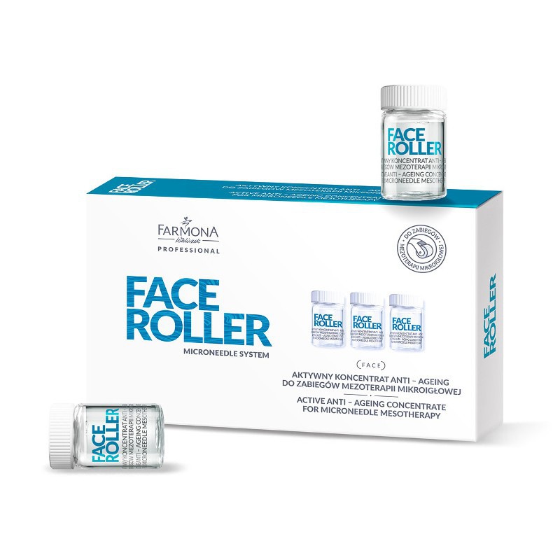 Farmona face roller active concentrate anti-aging for microneedle mesotherapy treatments 5x5ml Farmona face roller active concentrate anti-aging for microneedle mesotherapy treatments 5x5ml