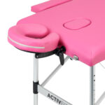 Folding massage table aluminum Activ Fizjo comfort 2 segment pink - Image 4