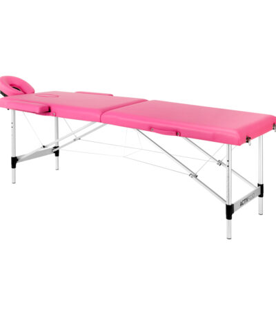 Folding massage table aluminum Activ Fizjo comfort 2 segment pink