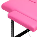 Folding massage table aluminum Activ Fizjo comfort 2 segment pink black aluminum 3