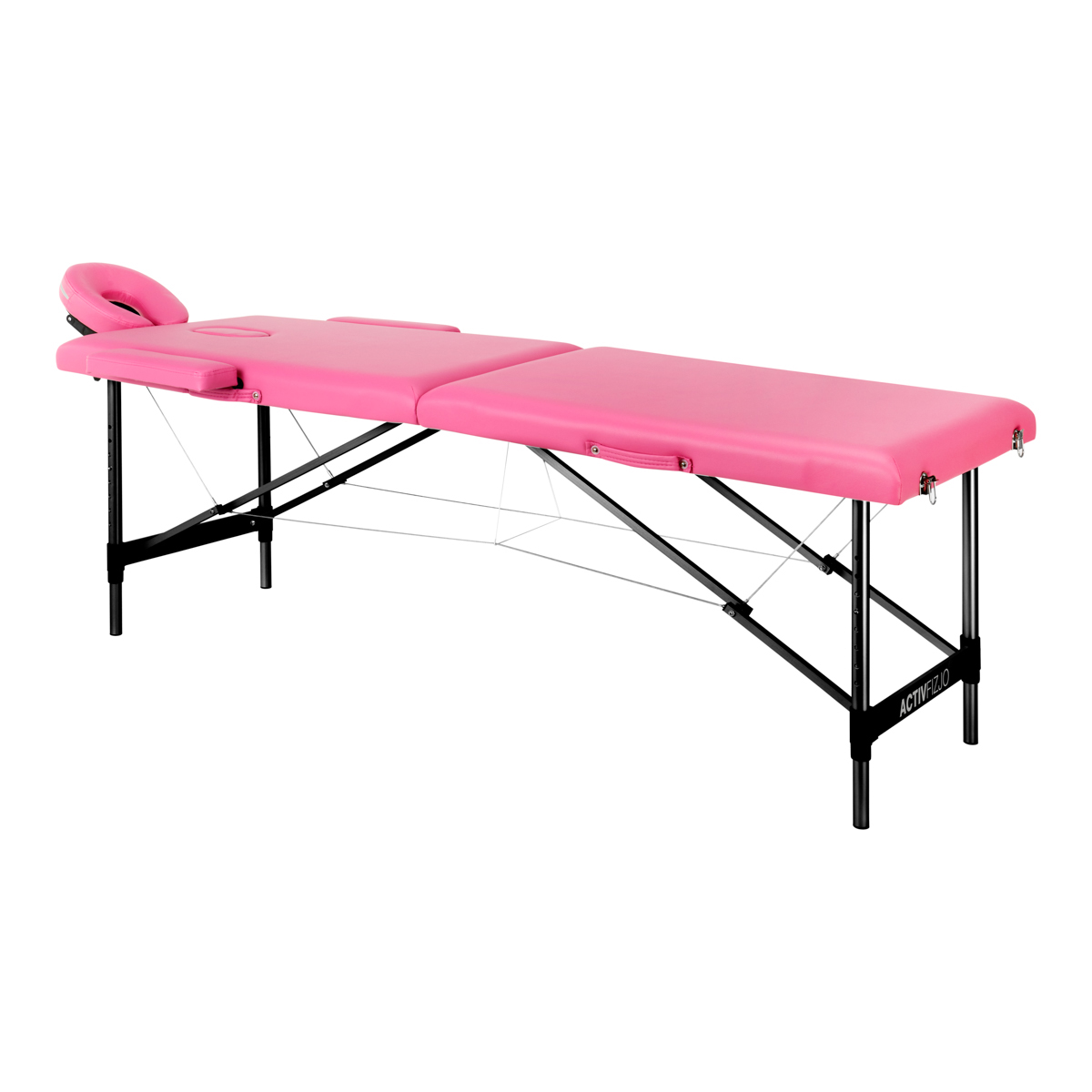 Folding massage table aluminum Activ Fizjo comfort 2 segment pink black aluminum Folding massage table aluminum Activ Fizjo comfort 2 segment pink black aluminum