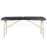 Folding massage table, wood comfort, 2 sections black - Image 4