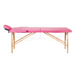 Folding massage table wooden Activ Fizjo comfort 2 segment pink - Image 2