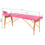 Folding massage table wooden Activ Fizjo comfort 2 segment pink 8
