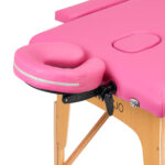 Folding massage table wooden Activ Fizjo comfort 2 segment pink - Image 4