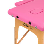 Folding massage table wooden Activ Fizjo comfort 2 segment pink 2