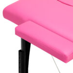 Folding massage table wooden Activ Fizjo comfort 2 segment pink black wood - Image 6