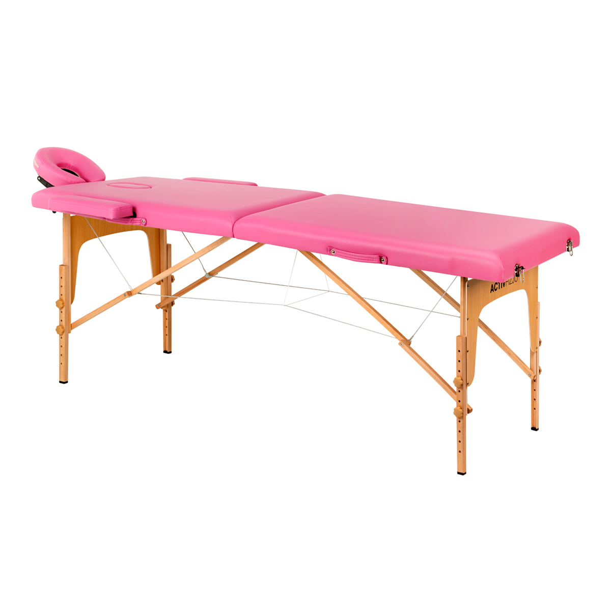 Folding massage table wooden Activ Fizjo comfort 2 segment pink Folding massage table wooden Activ Fizjo comfort 2 segment pink