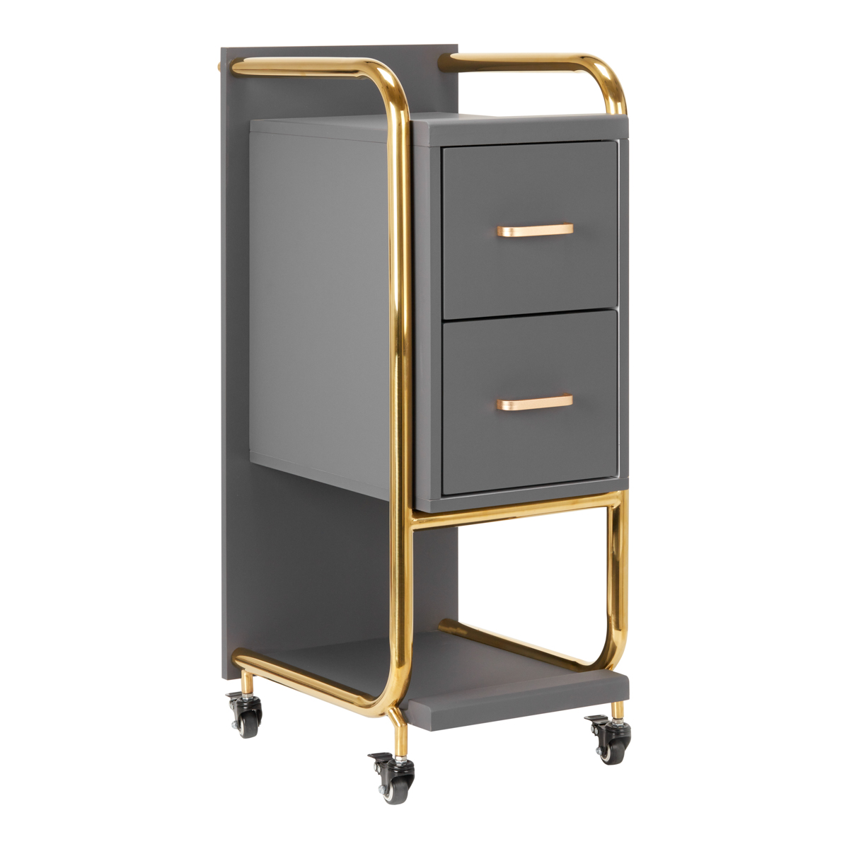 GABBIANO HAIRDRESSER TROLLEY SOLO GOLD GRAY GABBIANO HAIRDRESSER TROLLEY SOLO GOLD GRAY