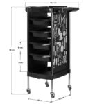 GABBIANO HAIRDRESSER TROLLEY X11-9 BLACK GRAPHICS - Image 8