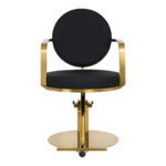 GABBIANO HAIRDRESSING CHAIR ARRAS BLACK GOLD 1
