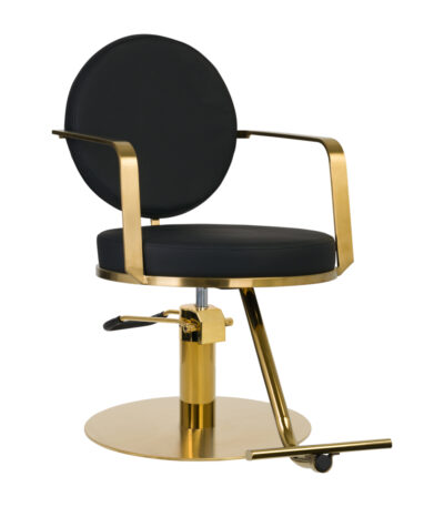 GABBIANO HAIRDRESSING CHAIR ARRAS BLACK GOLD