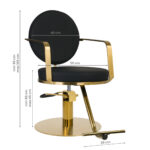 GABBIANO HAIRDRESSING CHAIR ARRAS BLACK GOLD - Image 6