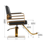 GABBIANO HAIRDRESSING CHAIR AVILA BLACK GOLD 3