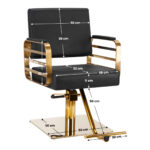 GABBIANO HAIRDRESSING CHAIR AVILA BLACK GOLD - Image 8