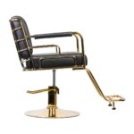 GABBIANO HAIRDRESSING CHAIR PRATO GOLD - BLACK - Image 2