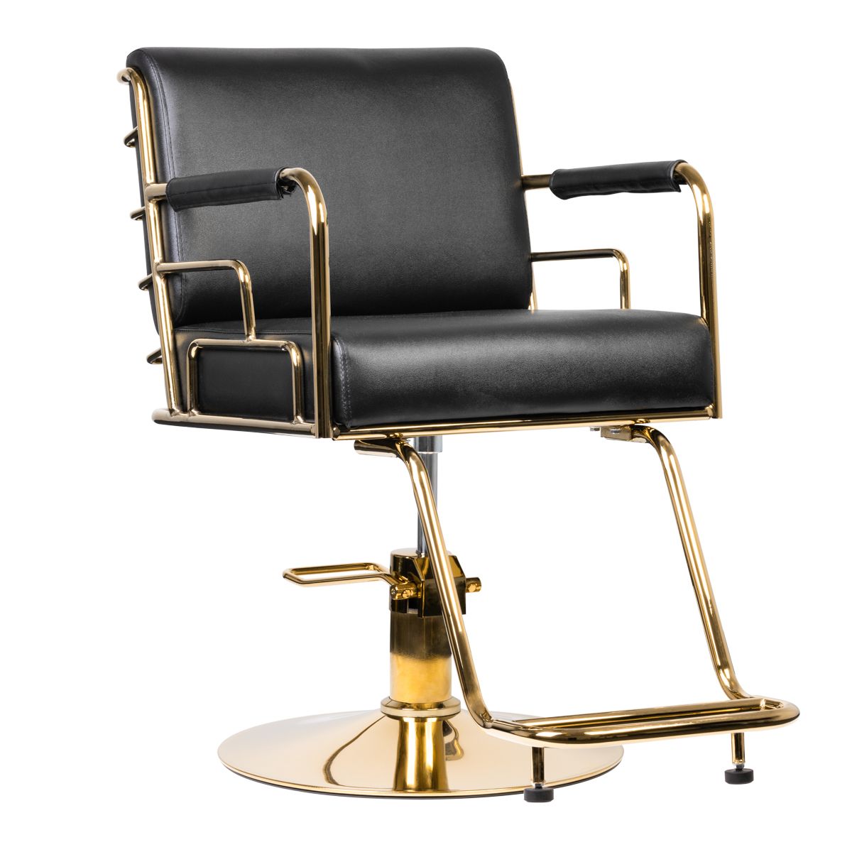 GABBIANO HAIRDRESSING CHAIR PRATO GOLD - BLACK GABBIANO HAIRDRESSING CHAIR PRATO GOLD - BLACK