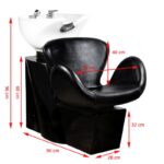 Gabbiano Amsterdam hairdressing wash unit black - Image 2