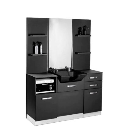 Gabbiano B085B hairdresser's console with washbasin black