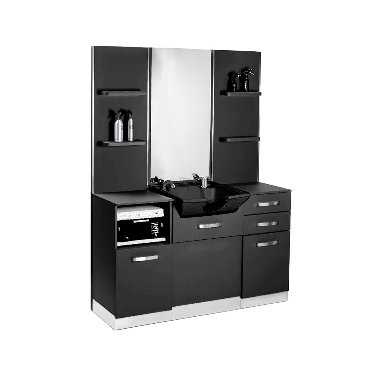 Gabbiano B085B hairdresser's console with washbasin black Gabbiano B085B hairdresser's console with washbasin black