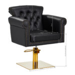 Gabbiano Berlin hairdressing chair, black and gold - Image 9