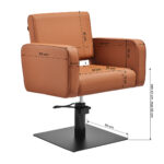 Gabbiano Bilbao hairdressing chair brown 3