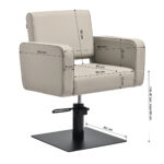 Gabbiano Bilbao hairdressing chair gray-beige 3